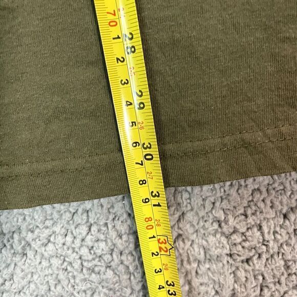 Vintage Oversized T Shirt Women's Short Sleeve Green Gold One Size - Picture 2 of 8